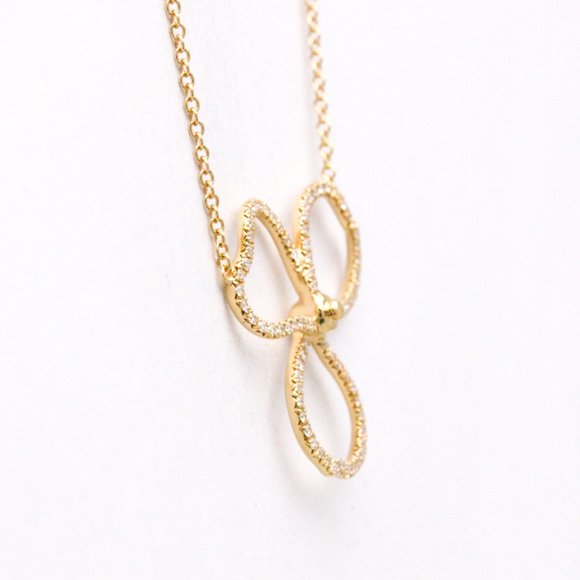 TIFFANY 18k Gold Diamond Necklace - Picture 3 of 12